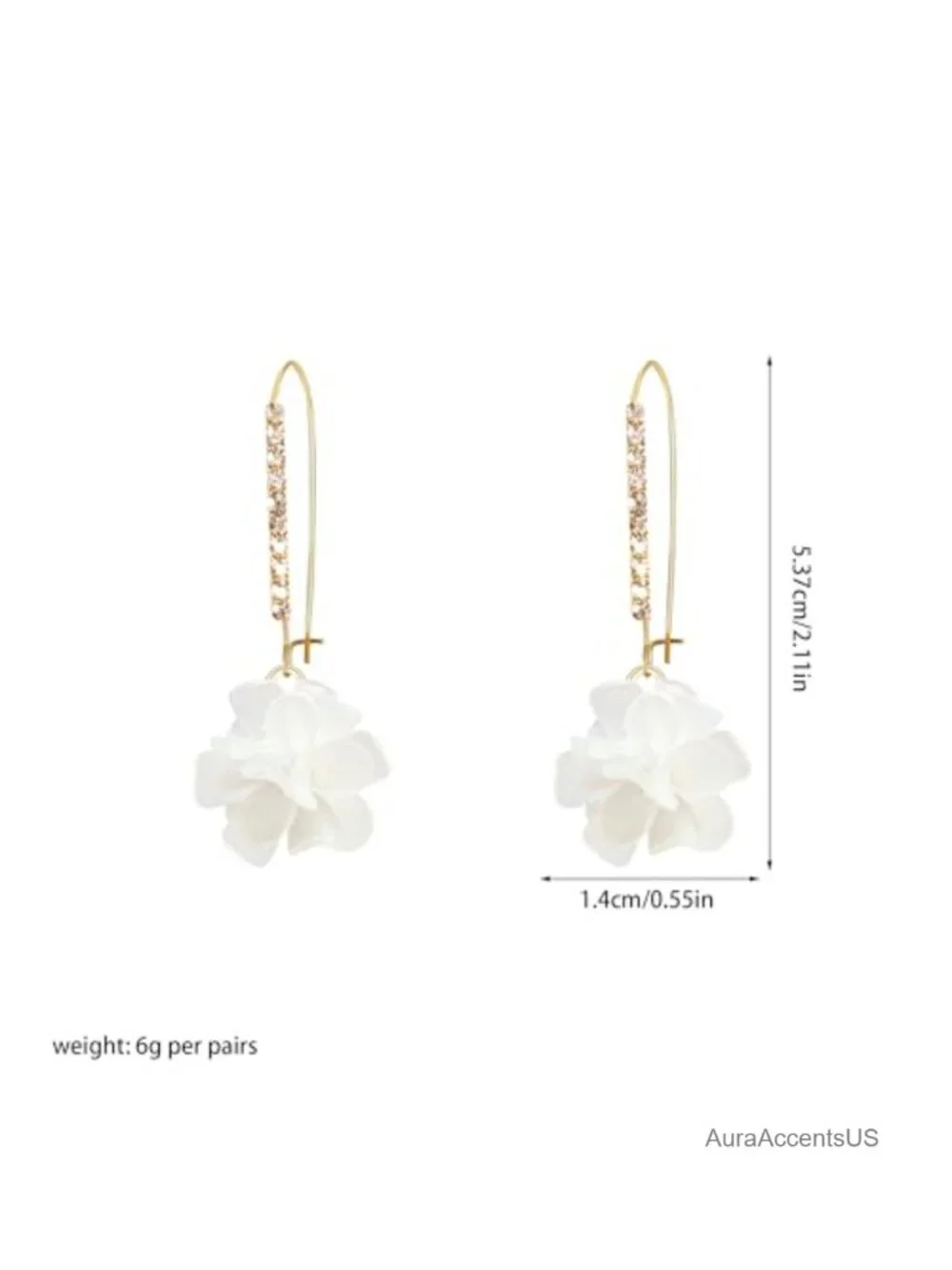 Boho Flower Dangle Earrings Long Drop Resin Acrylic Tiered Petal Statement